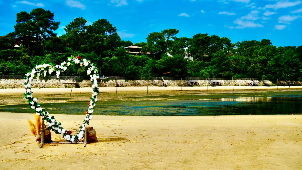 Coeur sur banc de sable - Arca Ferret balade en bateau - Bassin d'Arcachon
