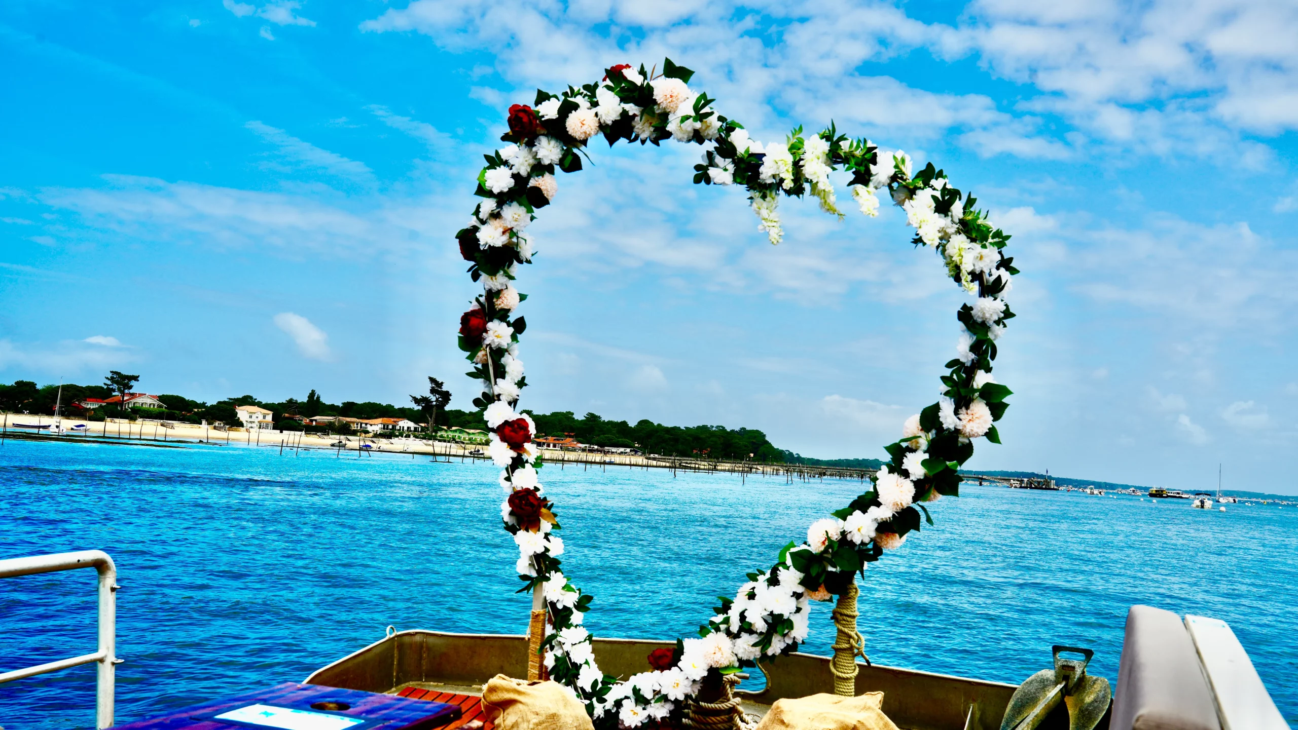 Coeur sur l'eau - Arca Ferret balade en bateau - Bassin d'Arcachon