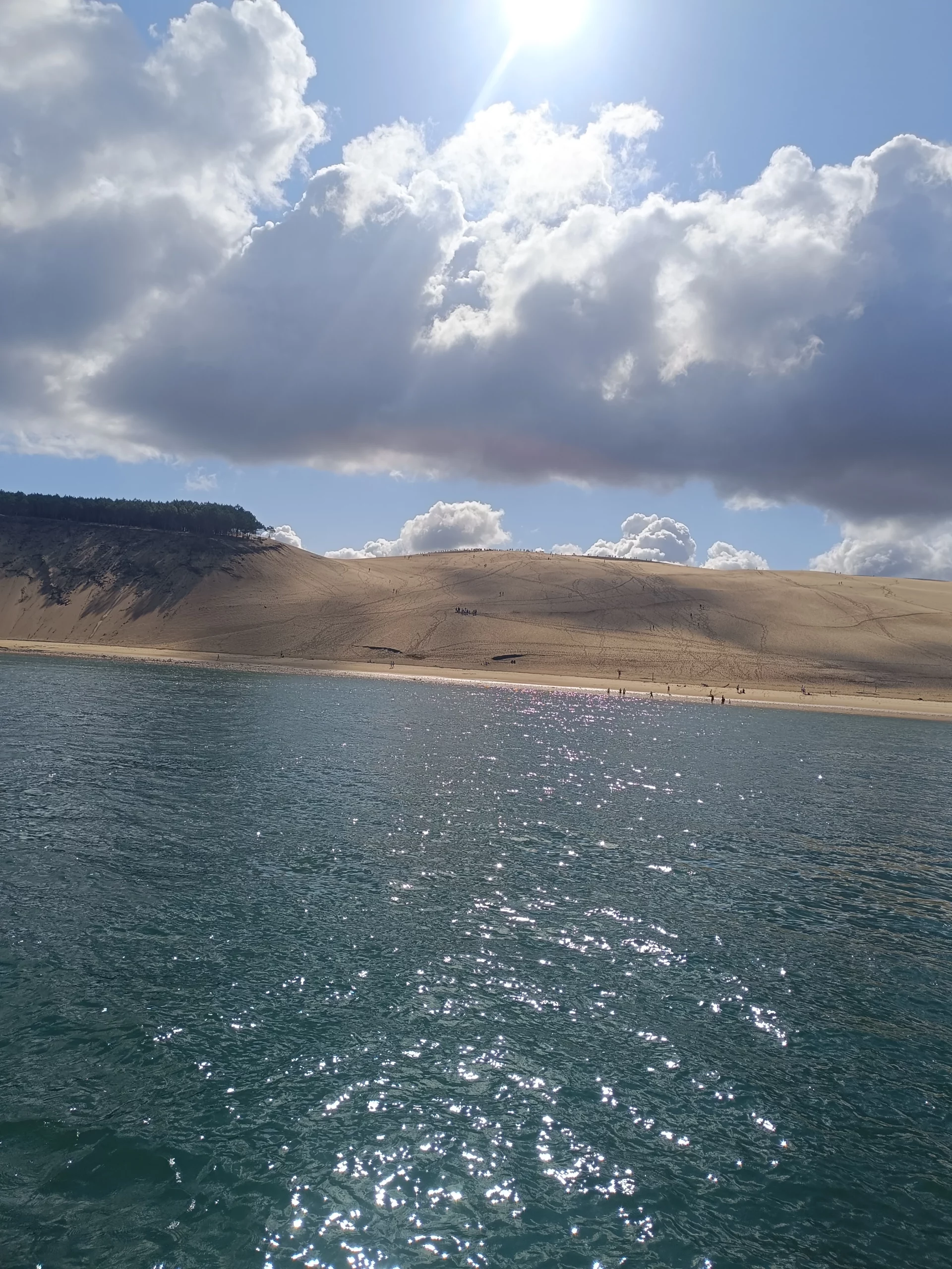 Dune du Pyla nuages - Arca Ferret balade en bateau - Bassin d'Arcachon